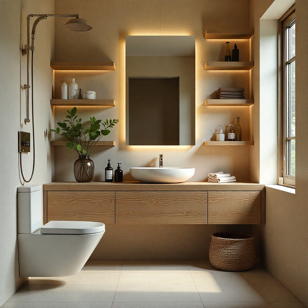 Small Bathroom Makeover: 20 Creative Ideas to Transform Your Space 19 Add Texture with Natural Elements
