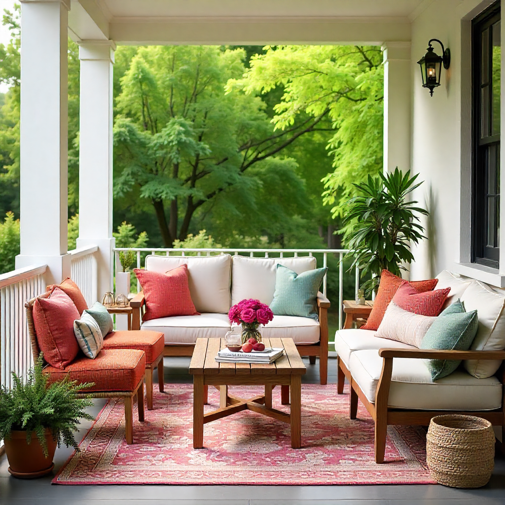 Adding a Pop of Color with Cushions and Throws