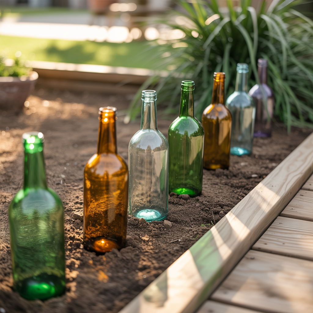 Garden Edging DIY: 15 Easy Ideas to Upgrade Your Yard 7 Bottle Garden Edging