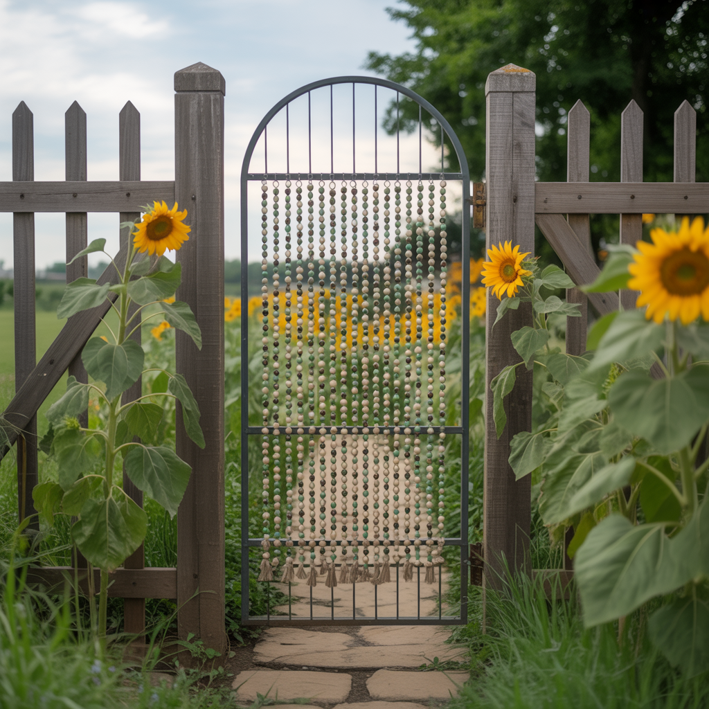 Colorful Bead Curtain Gate