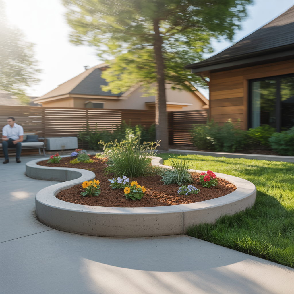 Garden Edging DIY: 15 Easy Ideas to Upgrade Your Yard 5 Concrete Garden Edging