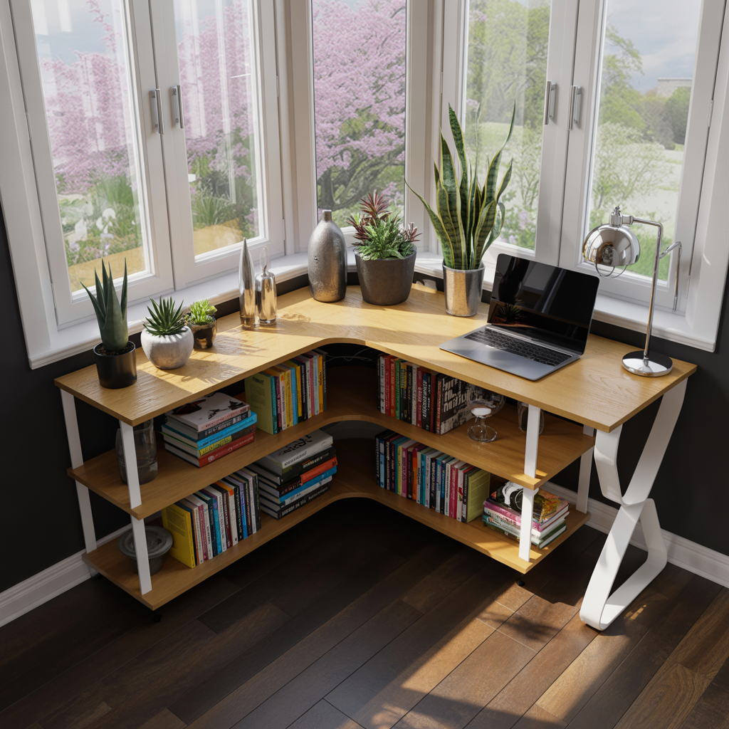Best 15 Living Room Office Ideas to Maximize Space 3 Utilizing a Corner Desk Setup
