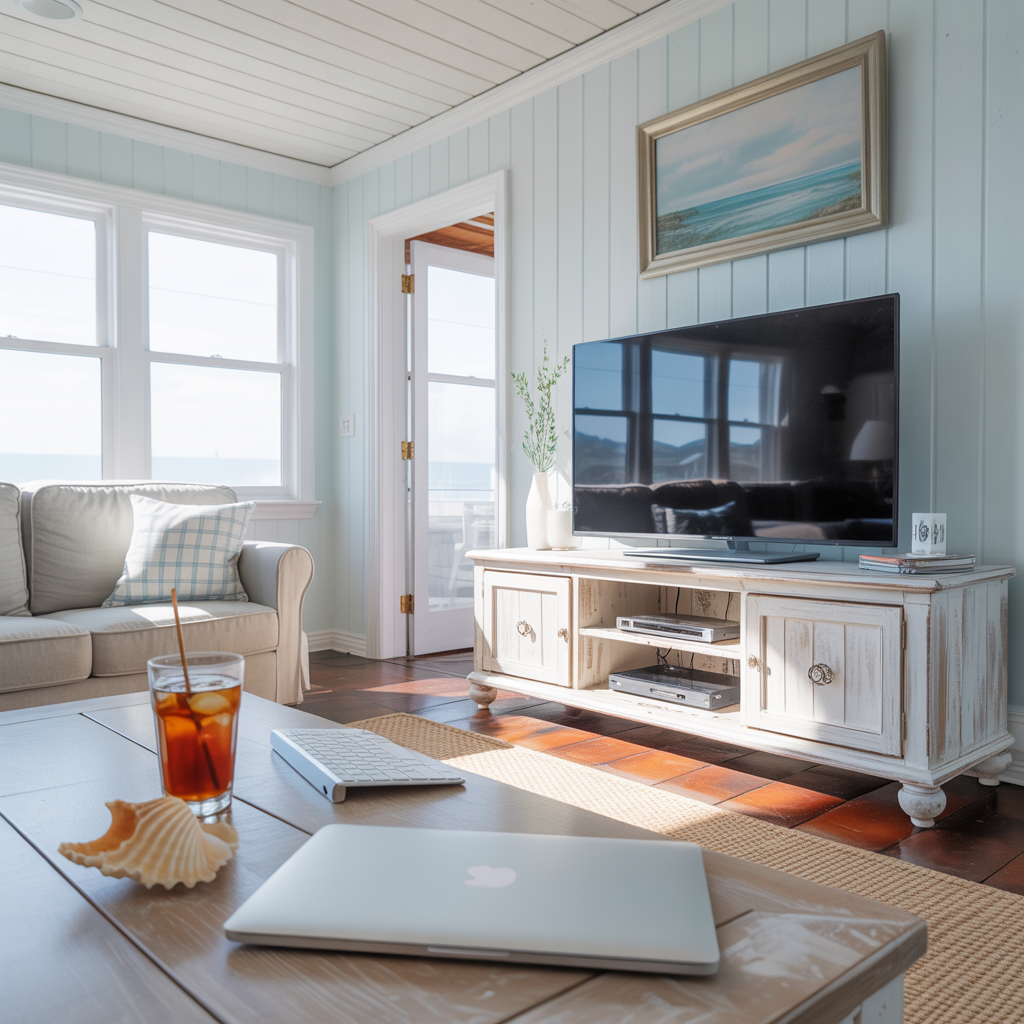 Best 15 Living Room Office Ideas to Maximize Space 15 Dual-Purpose Entertainment and Work Station