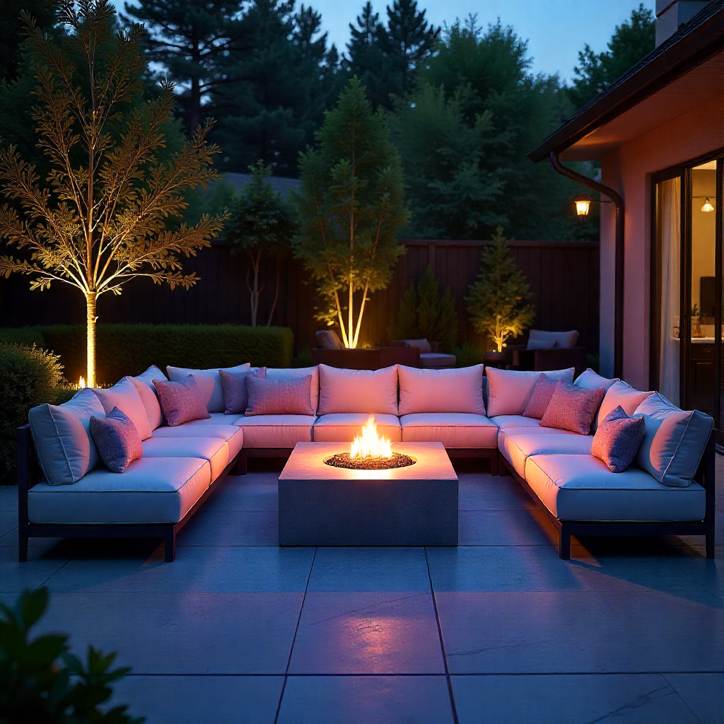 Fire Pit Lounge with Outdoor Sofas