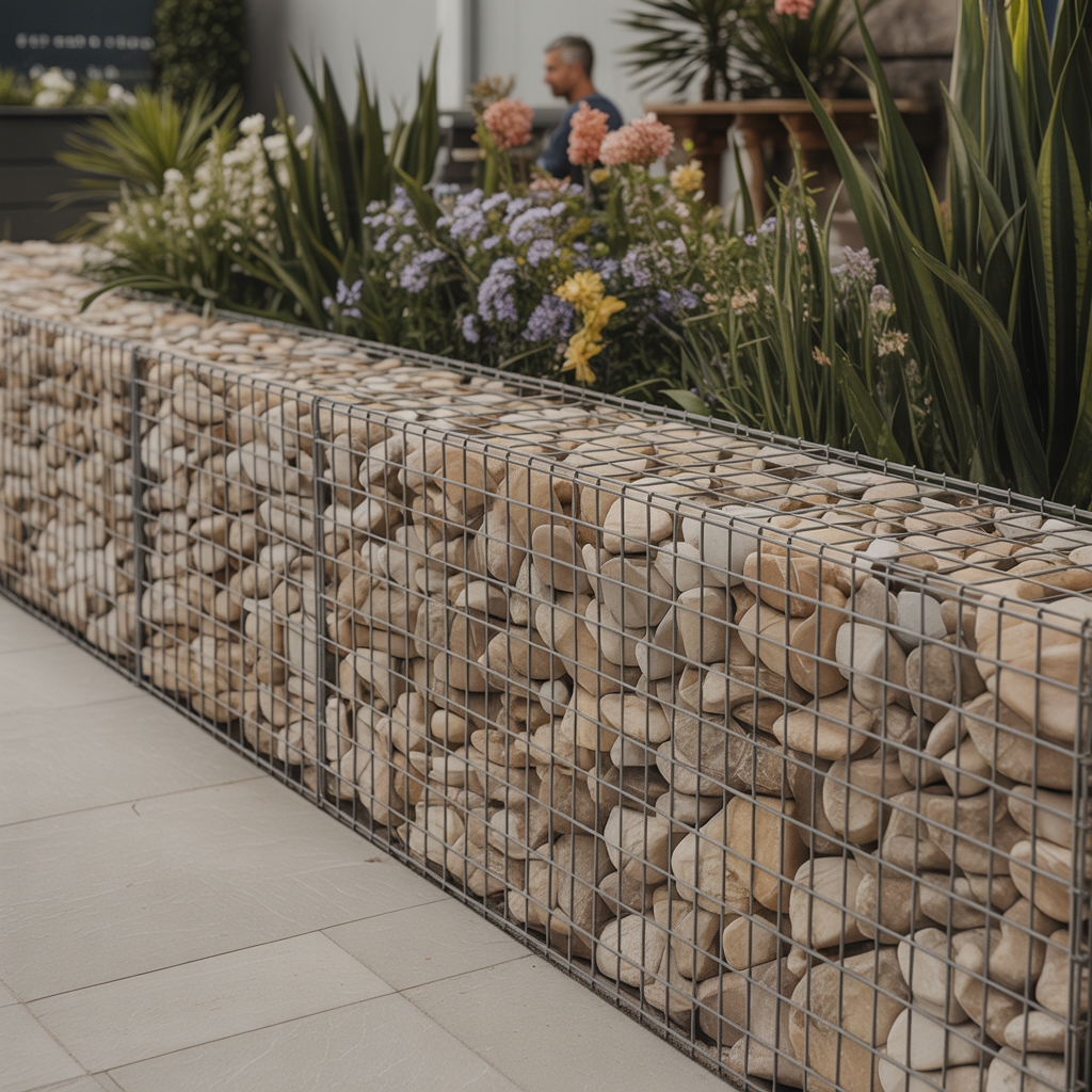 Garden Edging DIY: 15 Easy Ideas to Upgrade Your Yard 13 Gabion Wall Edging