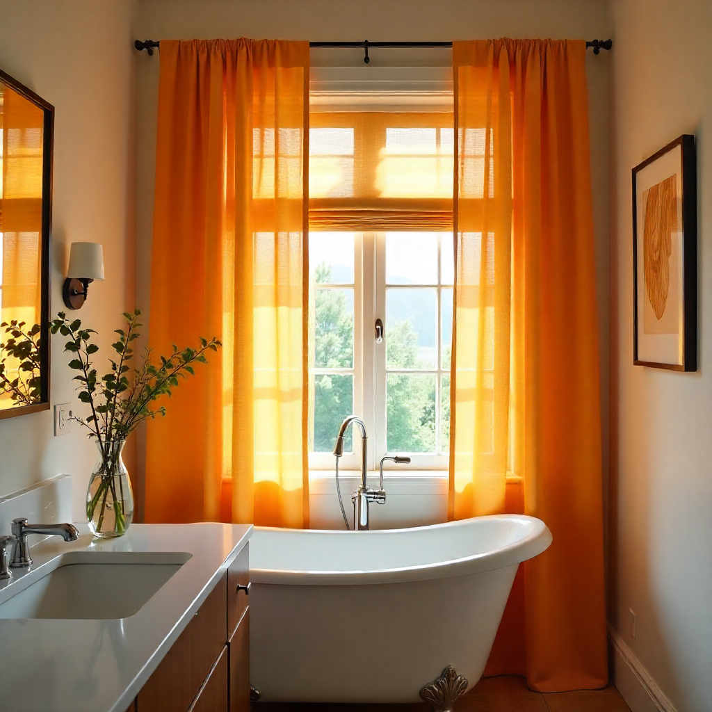Layered Above Sink Curtains