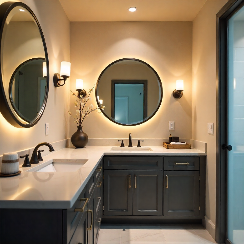 Small Bathroom Makeover: 20 Creative Ideas to Transform Your Space 9 Layered Lighting for Depth