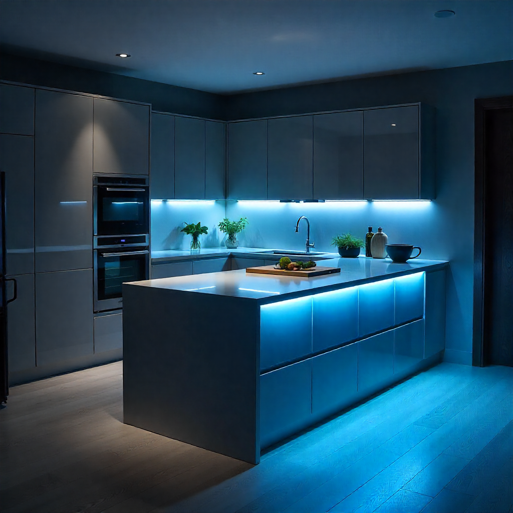 Luxe Lighting Under the Island