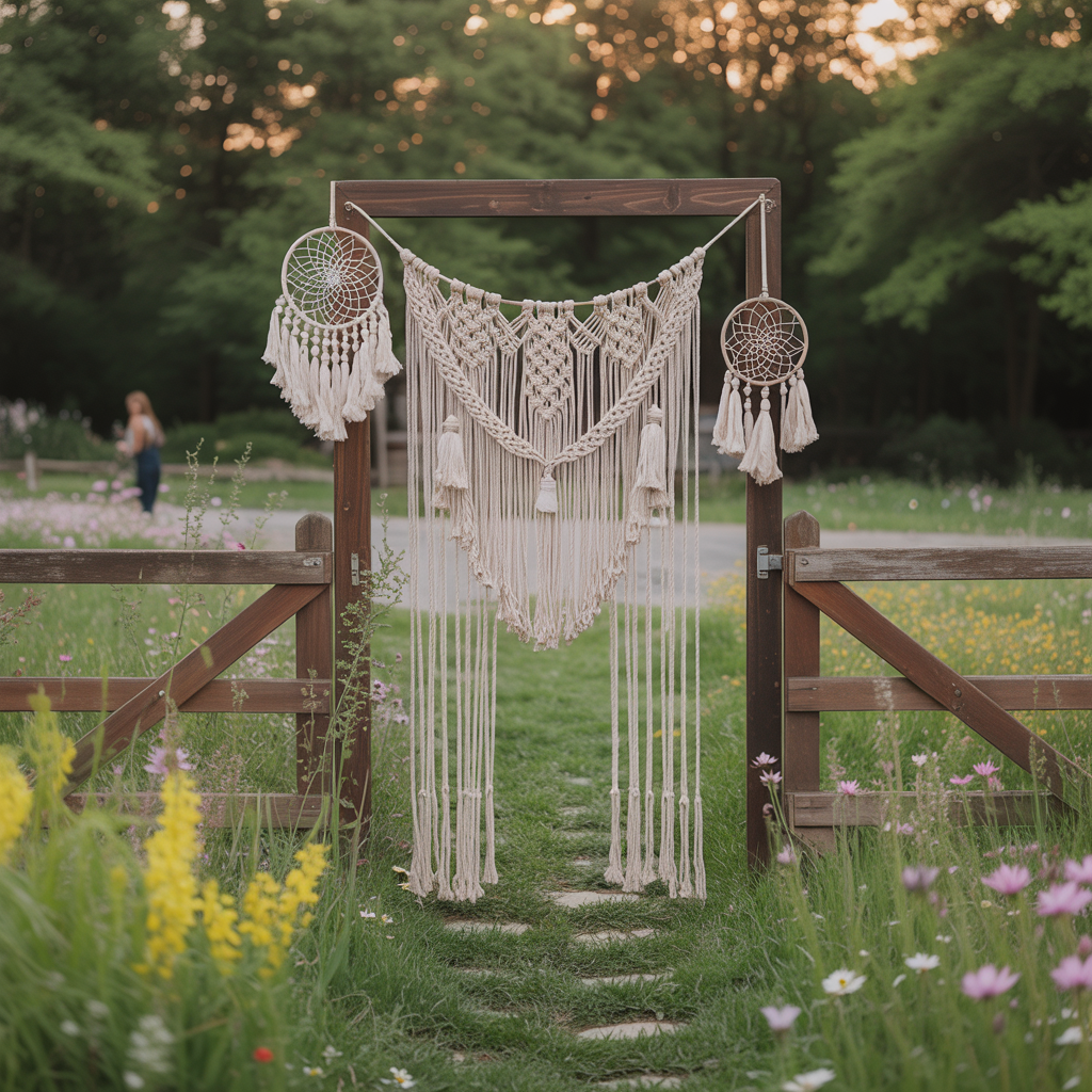 Macramé Accented Gate