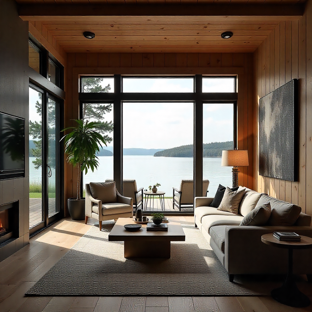 Modern Touches with Lakeside Views