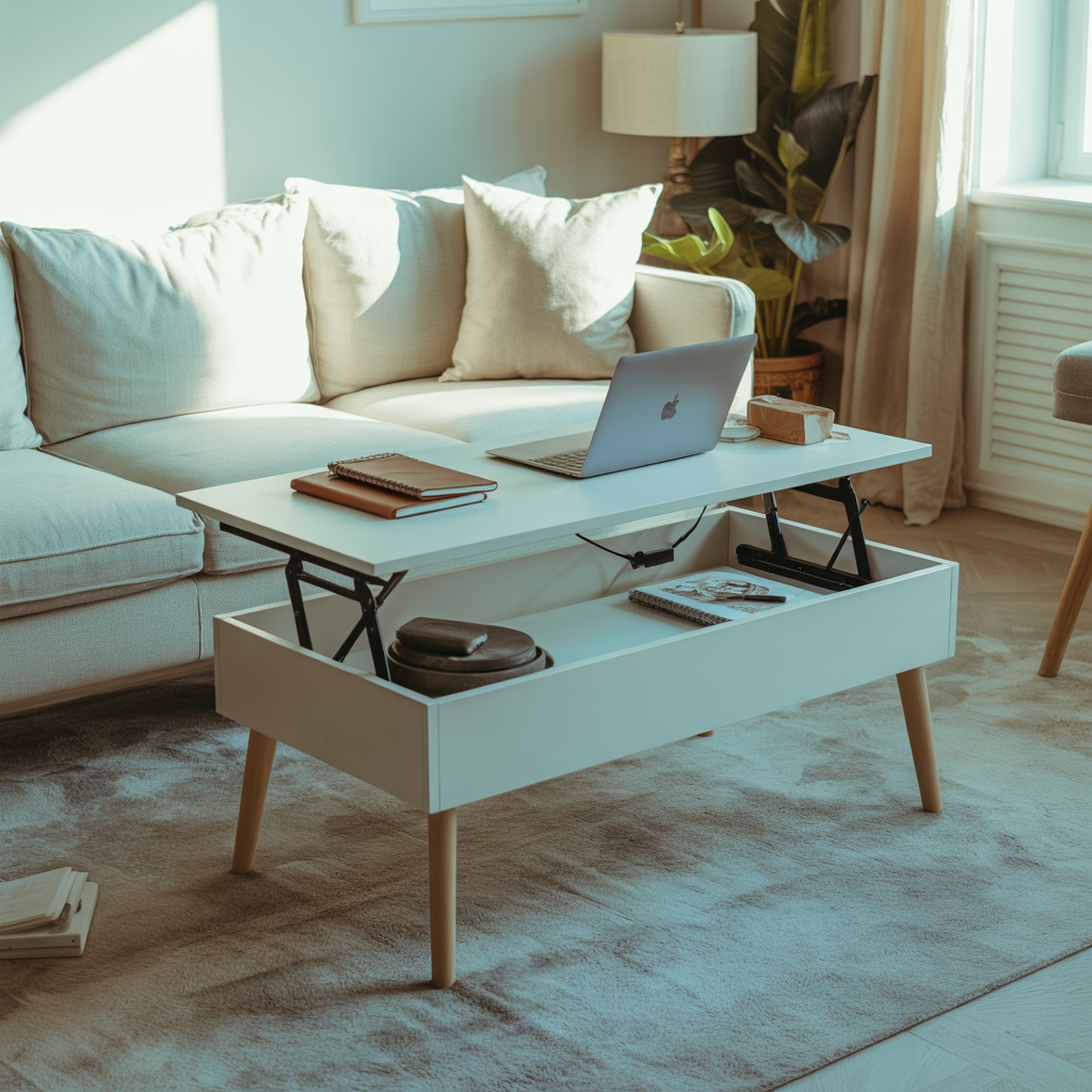 Best 15 Living Room Office Ideas to Maximize Space 6 Multi-Purpose Coffee Table Desk