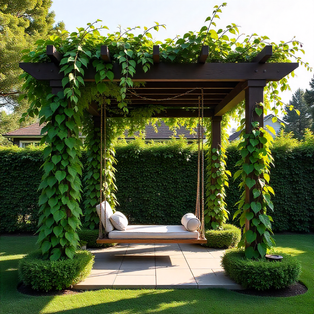 Pergolas with Cascading Greenery