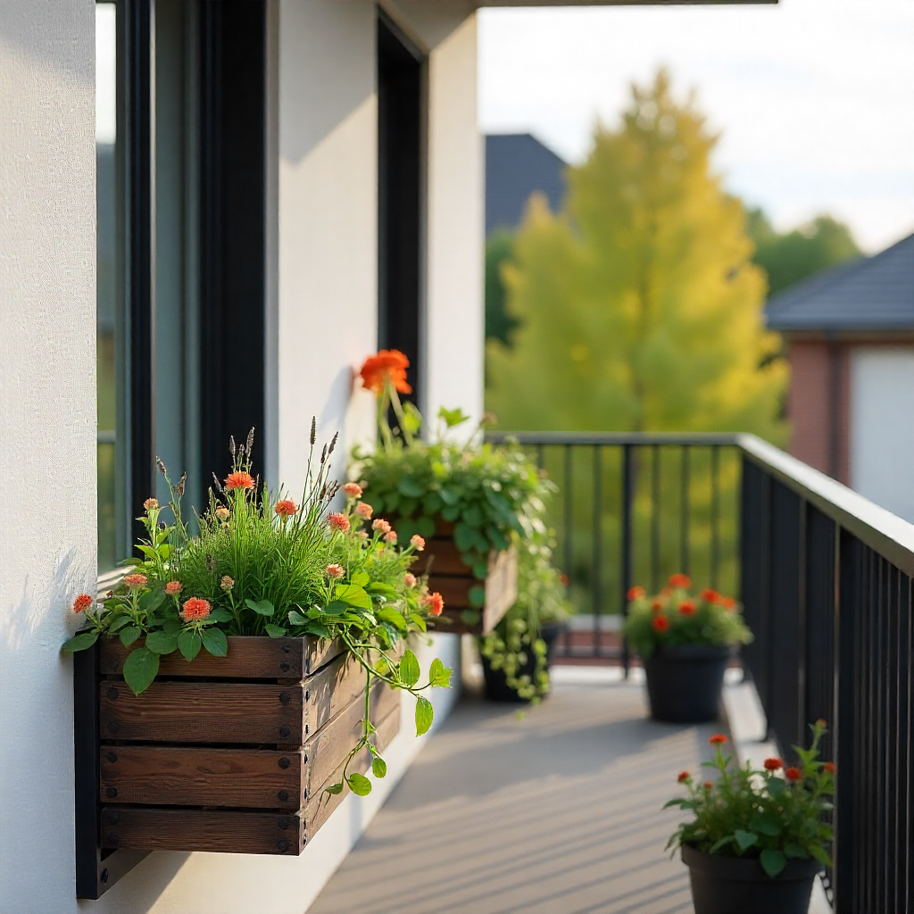 Railing Planters for Compact Design