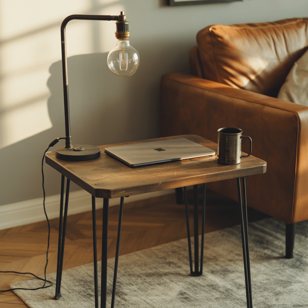 Best 15 Living Room Office Ideas to Maximize Space 11 Small Writing Desk as a Side Table