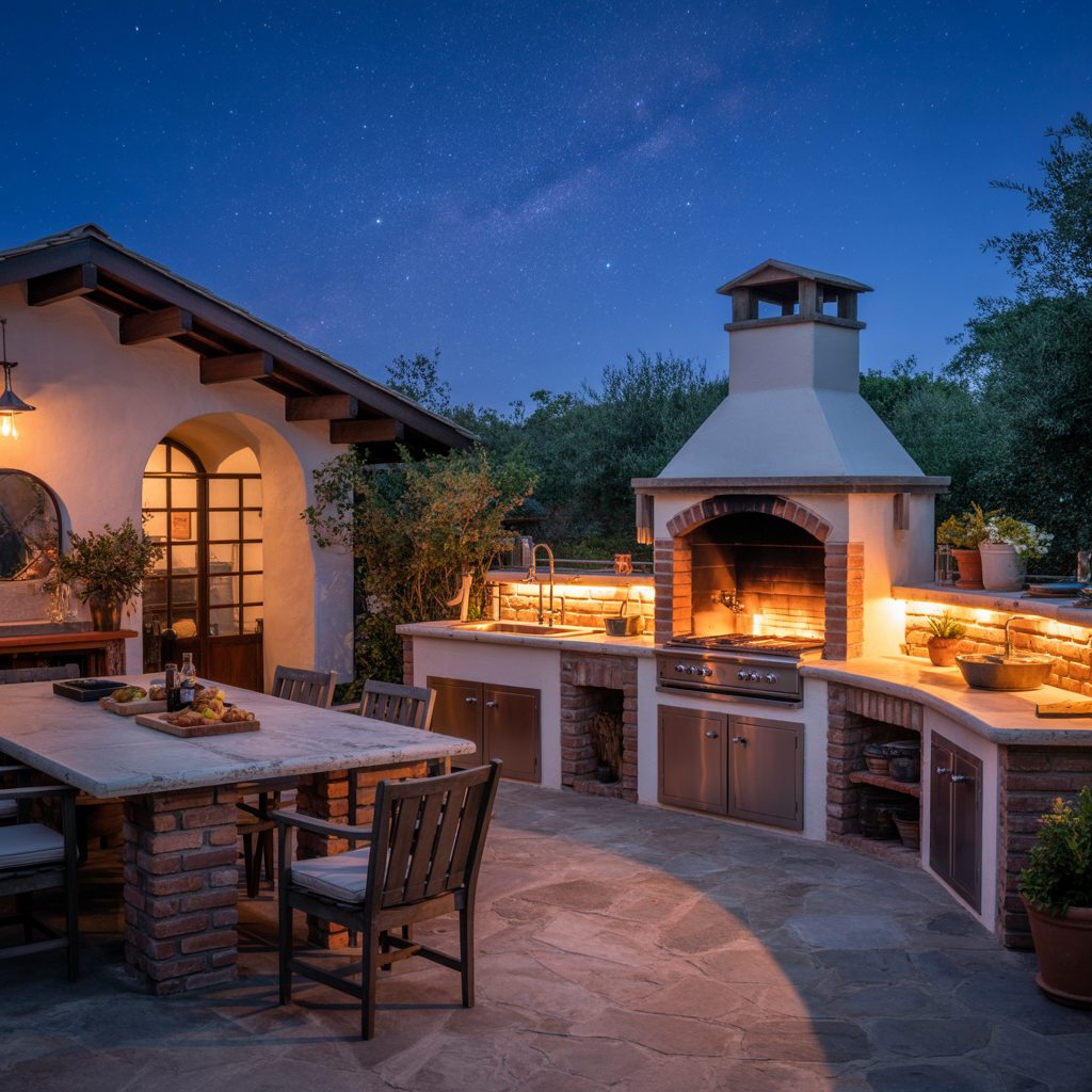 15 Best Outdoor Kitchen Ideas for Stylish Backyards 4 Stone and Brick Outdoor Kitchen