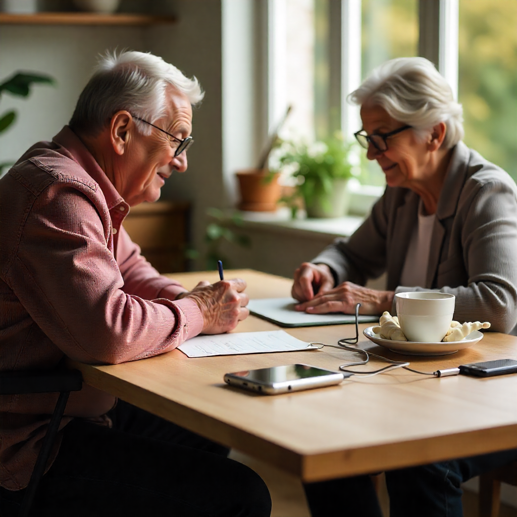 Tech Integrated Table for Seniors