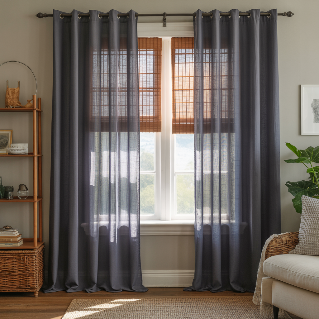 Sheer Curtains with Dark Hues