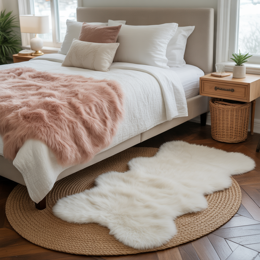 Cozy Winter Bedroom: 20 Beautiful Ideas to Create Warmth and Comfort 4 Cozy Rugs for Warmth Underfoot