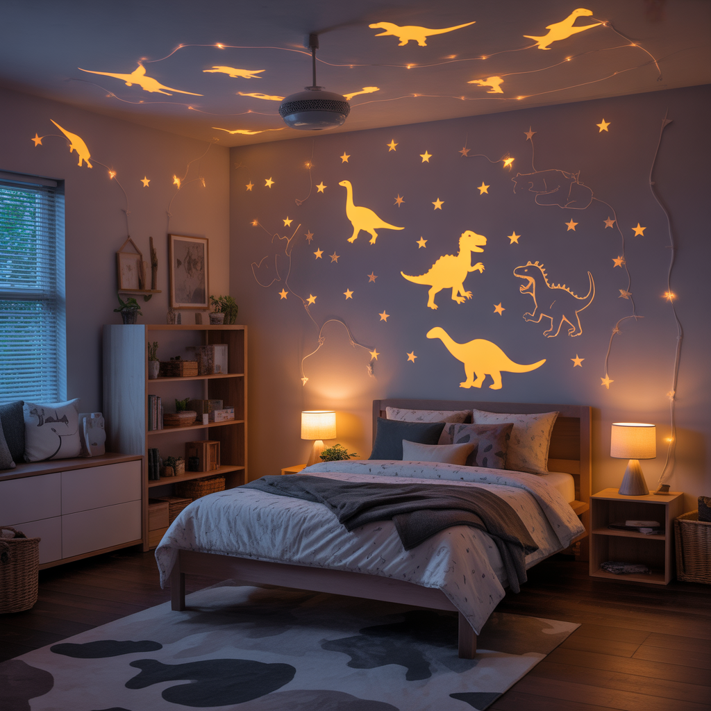 Glow-in-the-Dark Dinosaur Stars