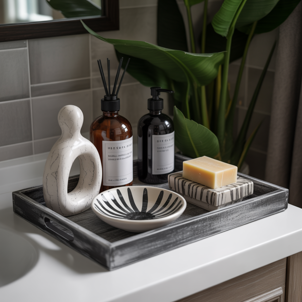 Bathroom Tray Decor: 16 Inspiring Ideas to Elevate Your Space 15 Artistic Display Tray