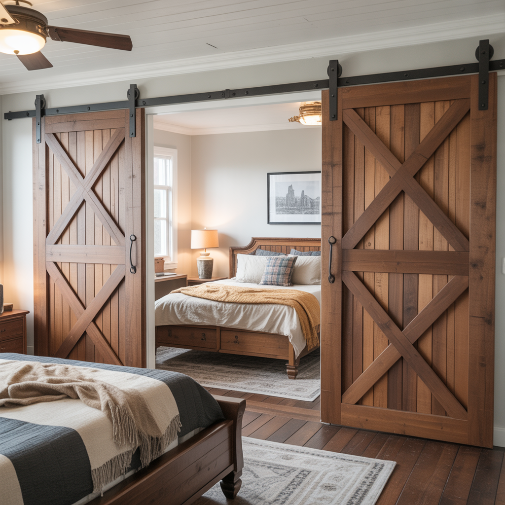 Western Ranch Bedroom:20 Inspiring Ideas to Create a Cozy Rustic Retreat 12 Barn Door Accents