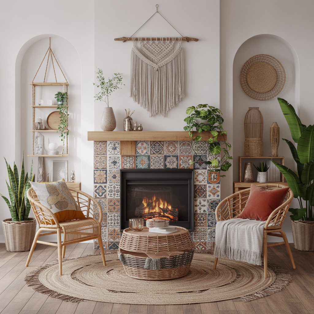 Boho Fireplace