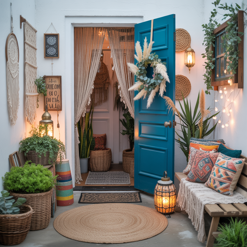 Boho Front Door Decor
