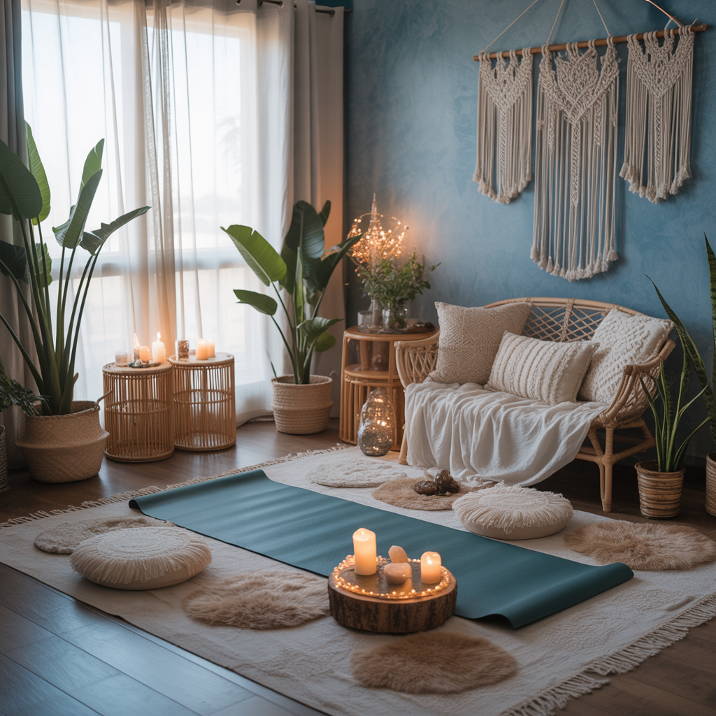 Boho Yoga Room