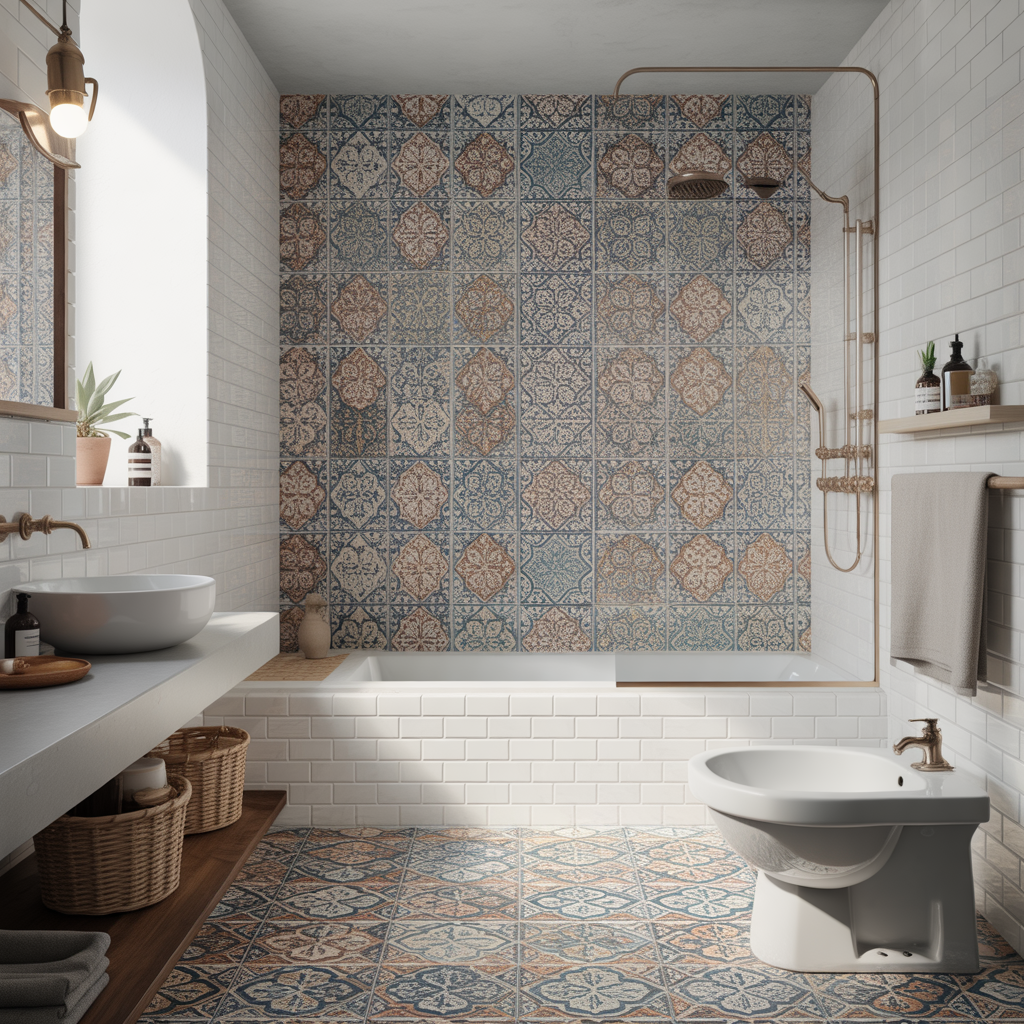 Boho Bathroom: 22 Creative Ideas for a Relaxed and Stylish Space 3 Bold Moroccan Tiles