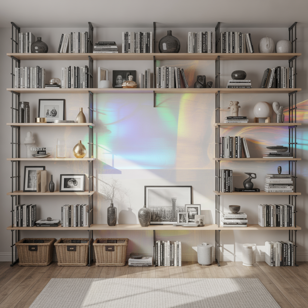 Bookshelves Overflowing with Personality