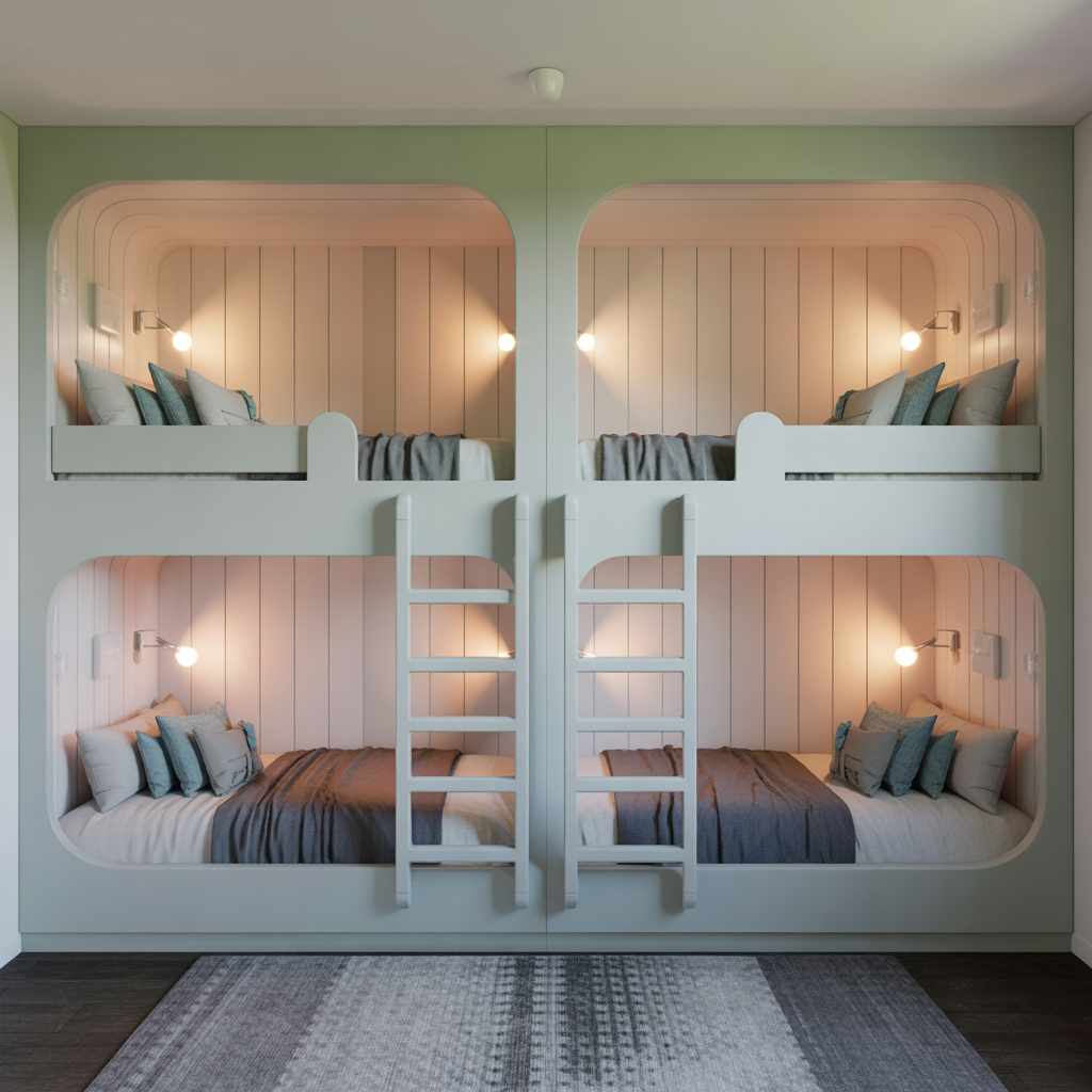 Bunk Room for Boys: 14 Creative and Practical Ideas to Maximize Space and Style 9 Built-In Lighting Features