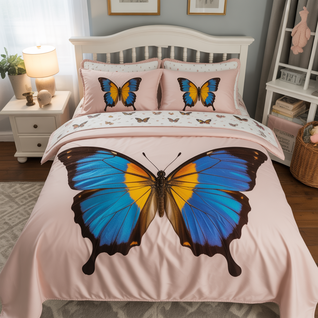 Butterfly-Inspired Crib Bedding