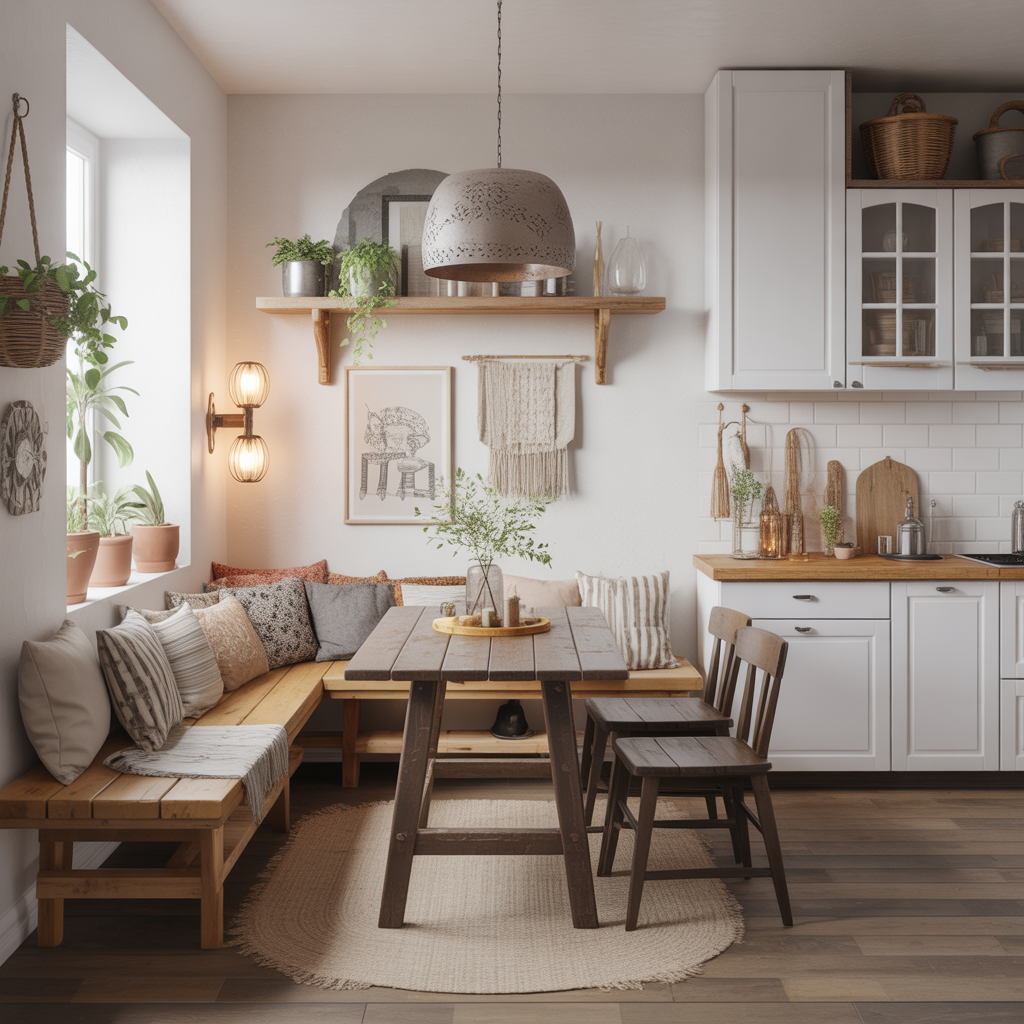 Boho Kitchen: 20 Inspiring Ideas to Create a Warm and Eclectic Space 12 Create a Cozy Dining Nook