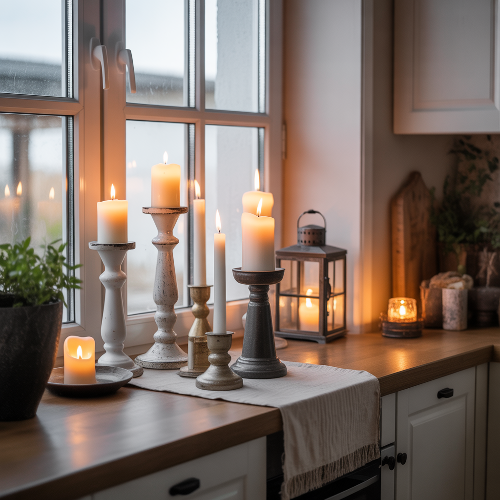 Candles and Lanterns for Cozy Ambiance