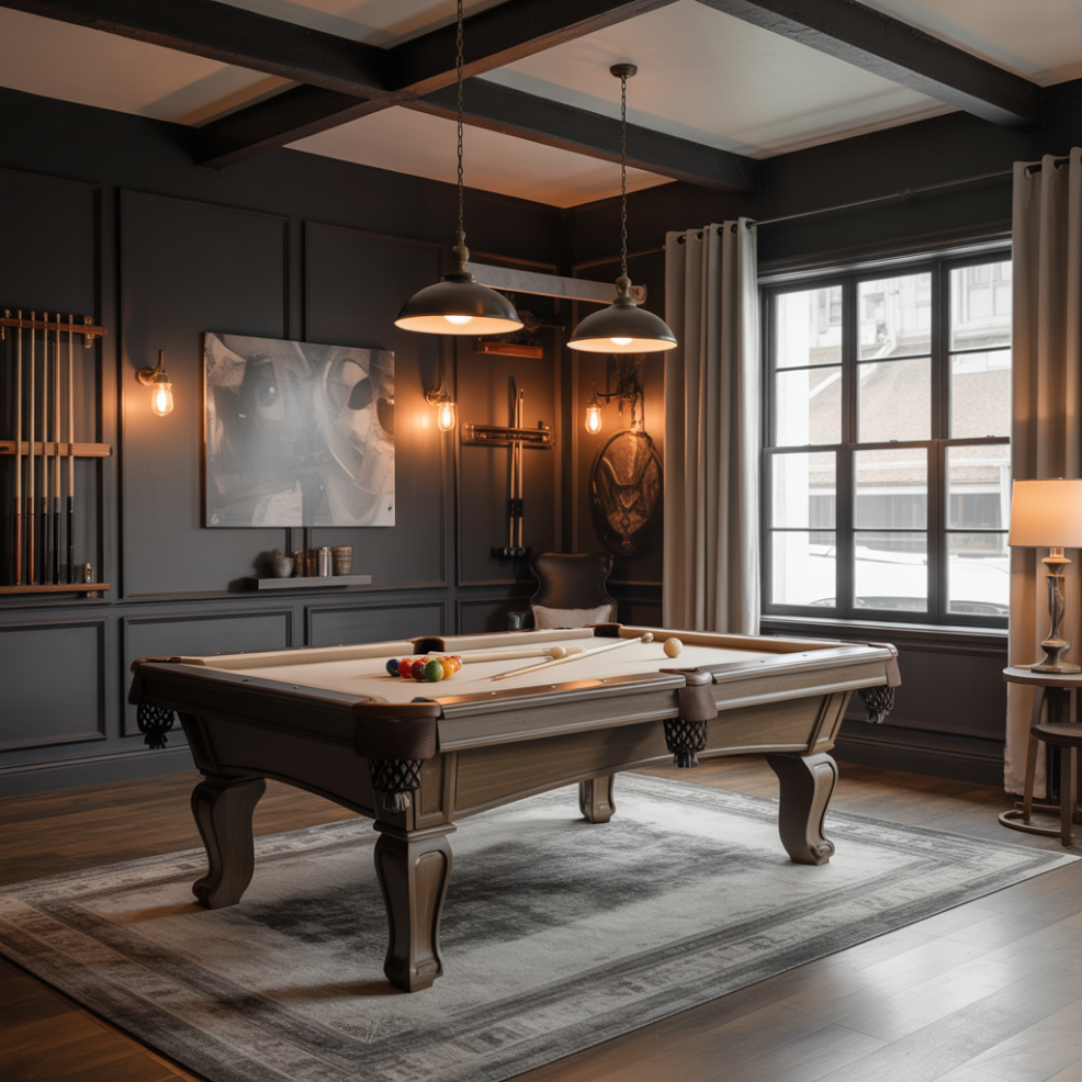 Adult Game Room: 18 Detailed Ideas for the Perfect Entertainment Space 1 Classic Billiards and Pool Setup