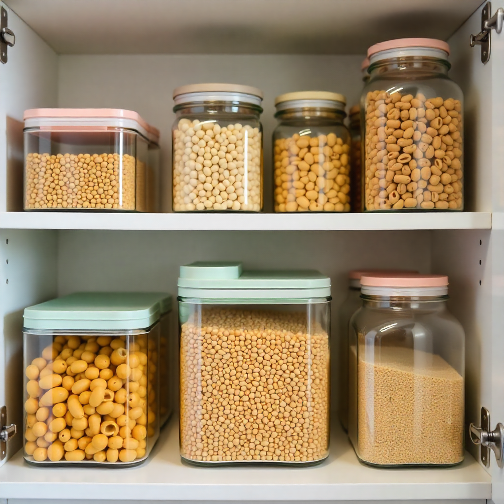 Clear Containers for Pantry Staples