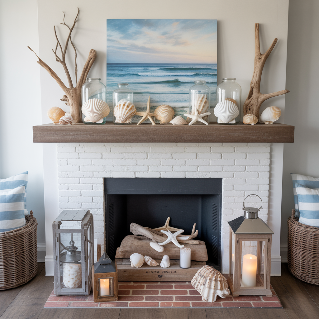 Coastal Chic with Seashells and Driftwood