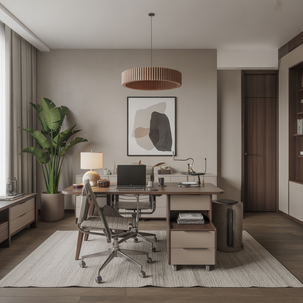 Small Home Office Double Desk :15 Ideas for smart and Productivity Style 6 Convertible Dining Table as a Double Desk