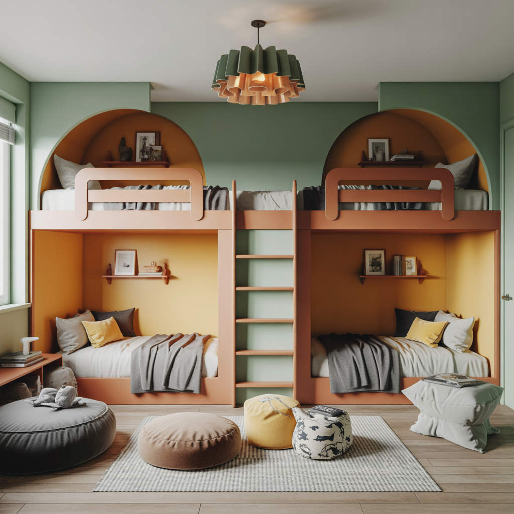 Bunk Room for Boys: 14 Creative and Practical Ideas to Maximize Space and Style 14 Cozy Lounge Area for Bonding