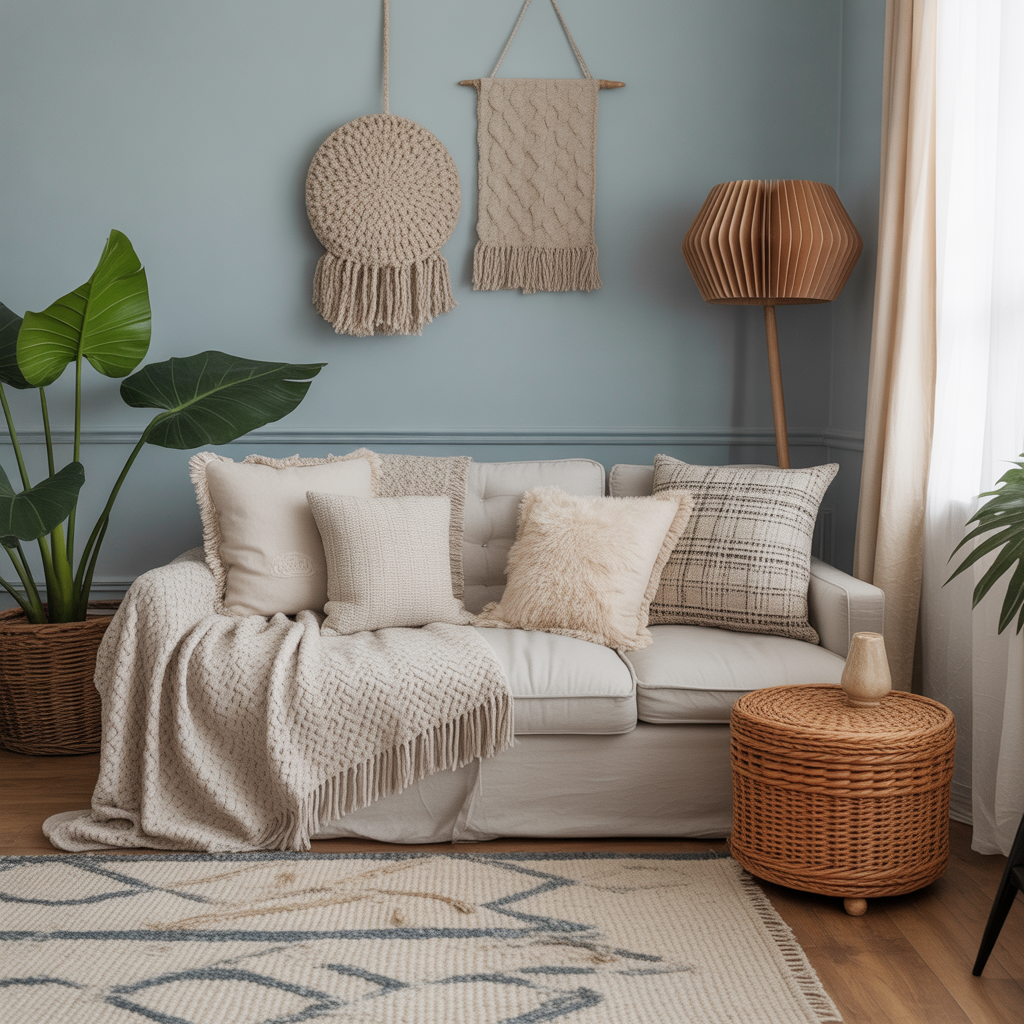 Boho Living Room: 18 Inspiring Ideas for a Cozy and Stylish Space 6 Cozy Throws and Layered Textiles