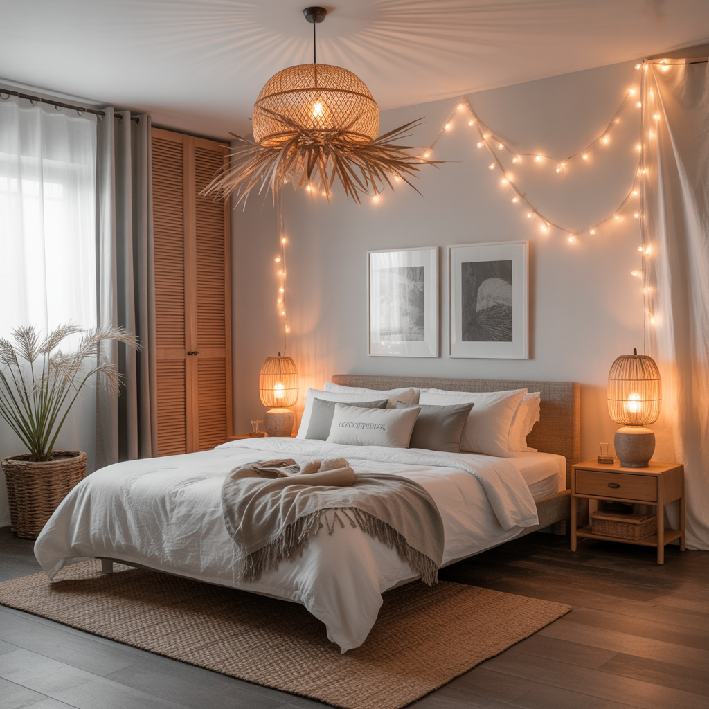 Summer Bedroom: 14 Detailed Ideas for a Cool and Relaxing Space 9 Cozy Yet Breezy Summer Bedroom Lighting
