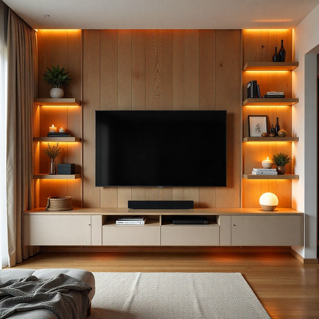 Cozy TV Room: 20 Ideas to Create the Perfect Entertainment Haven 5 Create a Statement Wall with Entertainment Unit