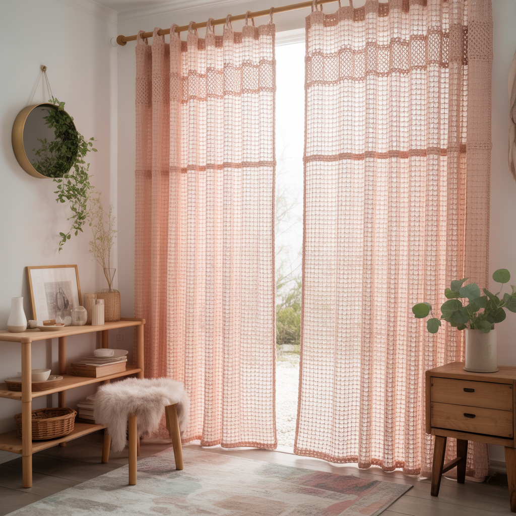 Boho Curtains: 18 Inspiring Ideas to Transform Your Home with Free-Spirited Charm 11 Crochet Boho Curtains for Vintage Flair