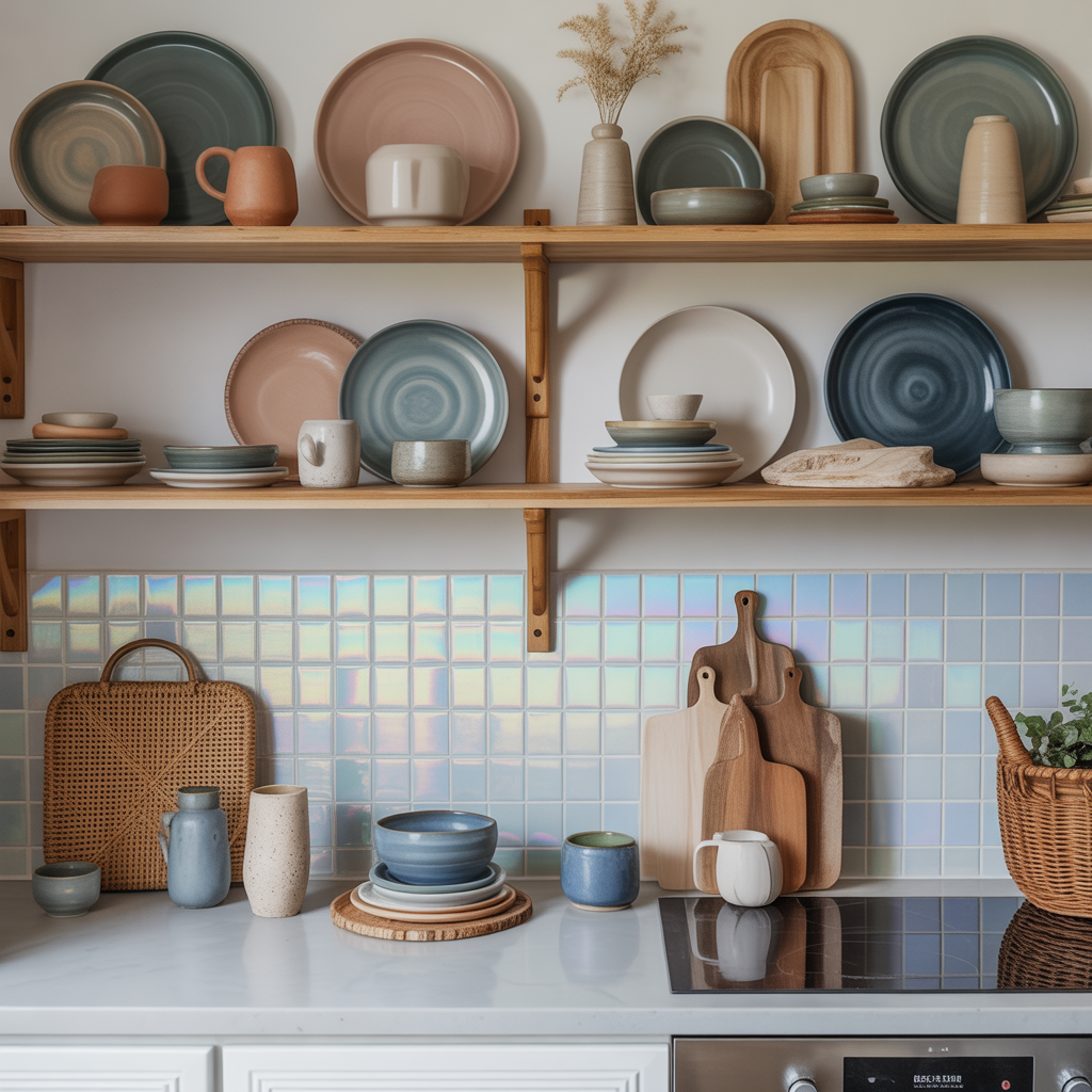 Boho Kitchen: 20 Inspiring Ideas to Create a Warm and Eclectic Space 8 Display Handmade Ceramics
