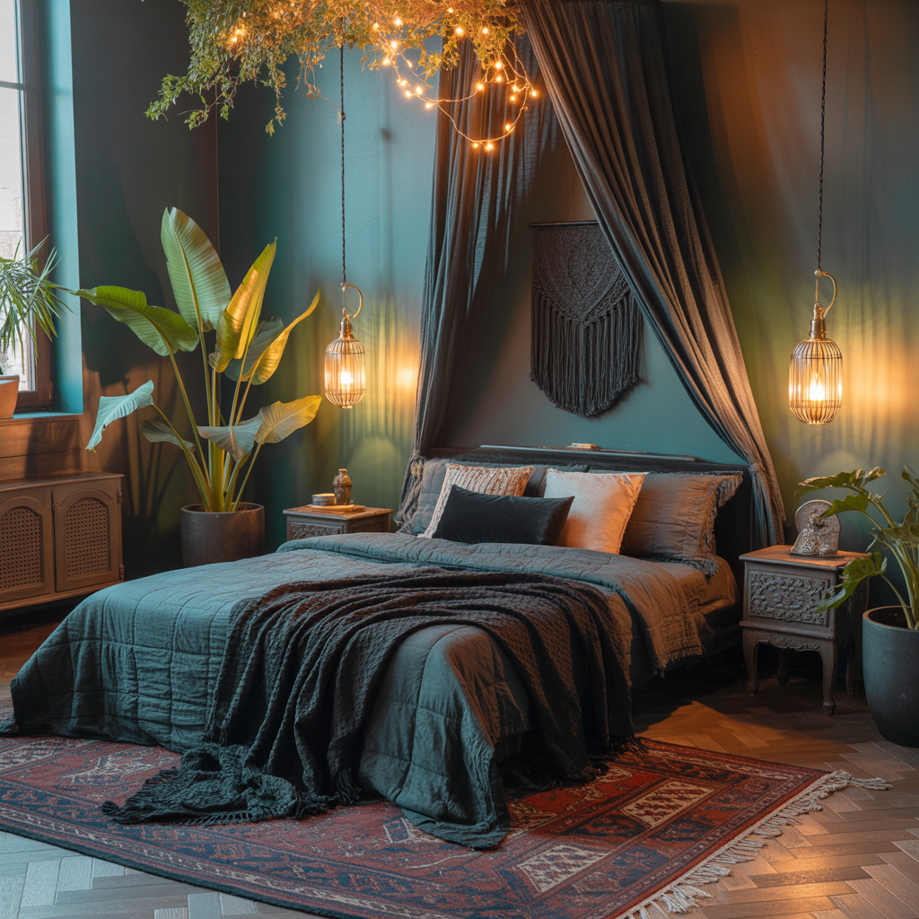 Dark Boho Bedroom
