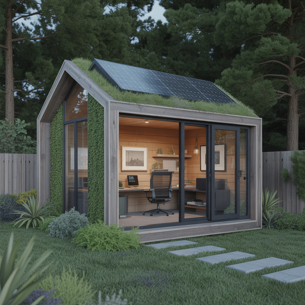 Backyard Office: 20 Creative Ideas to Build Your Dream Outdoor Workspace 3 Eco-Friendly Backyard Office Pod