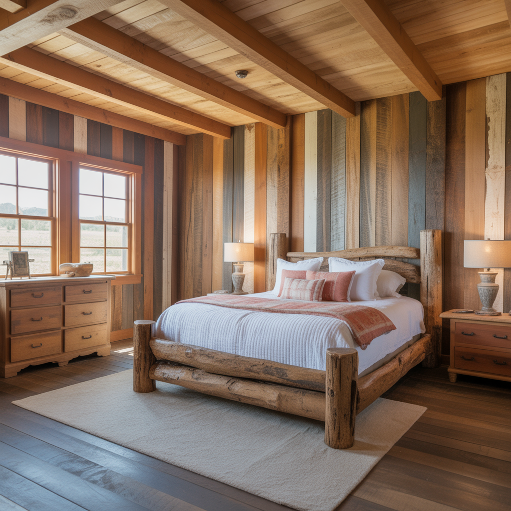 Western Ranch Bedroom:20 Inspiring Ideas to Create a Cozy Rustic Retreat 1 Embracing Natural Wood Tones