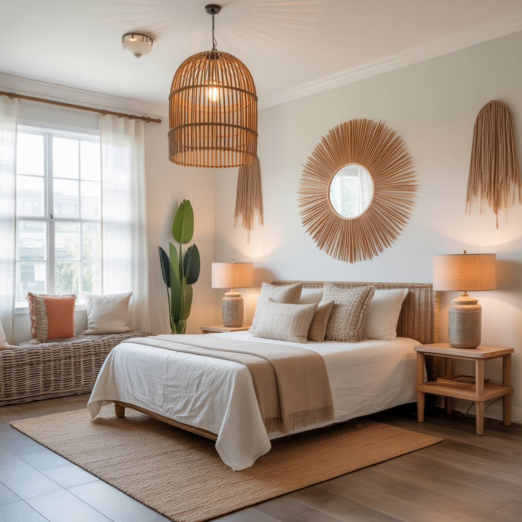 Boho Bathroom: 22 Creative Ideas for a Relaxed and Stylish Space 9 Eclectic Lighting Choices