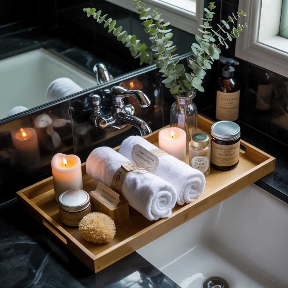 Bathroom Tray Decor: 16 Inspiring Ideas to Elevate Your Space 1 Elegant Spa-Inspired Tray