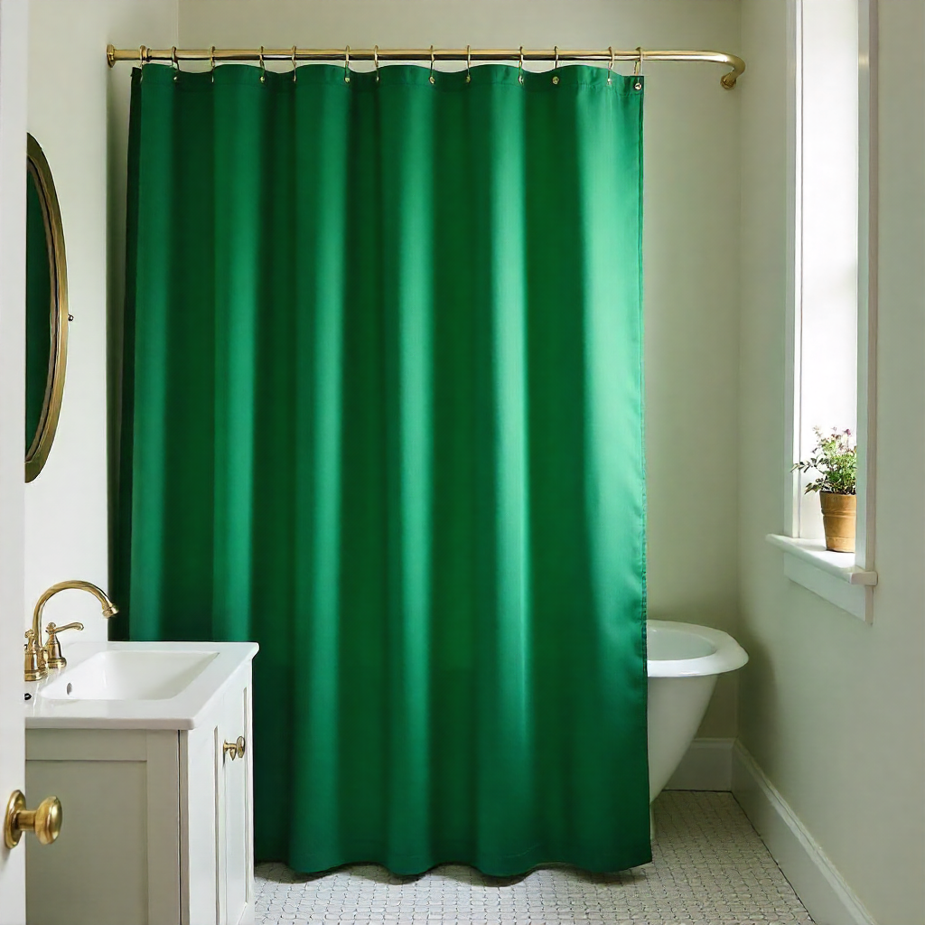 Emerald Green Shower Curtain Drama